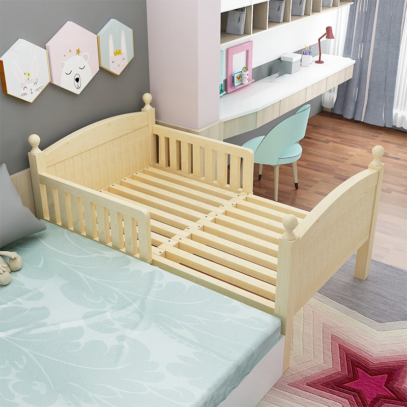 Solid Wood Convertible Crib Simple Nursery Crib with Mattress