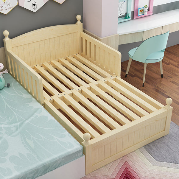 Solid Wood Convertible Crib Simple Nursery Crib with Mattress