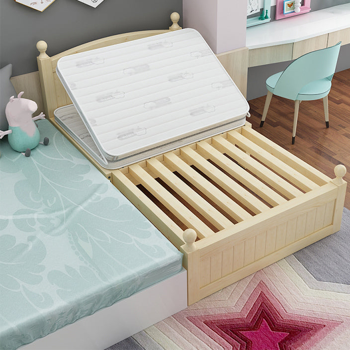 Solid Wood Convertible Crib Simple Nursery Crib with Mattress