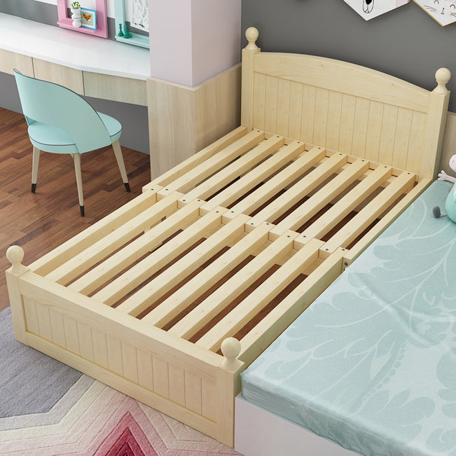 Solid Wood Convertible Crib Simple Nursery Crib with Mattress
