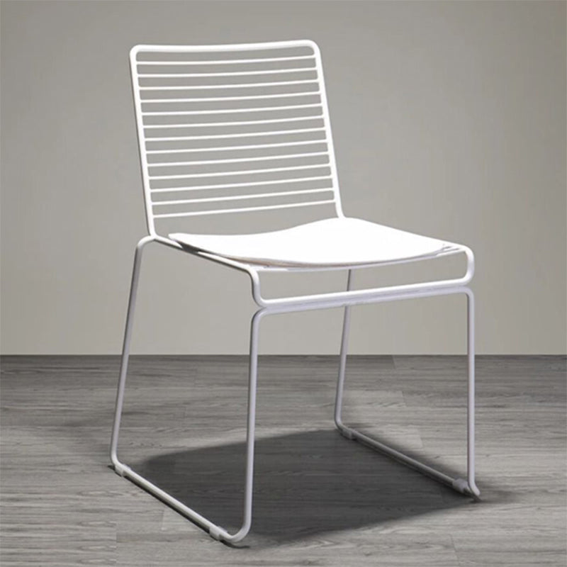 Contemporary Outdoor Bistro Chairs Metal Stacking Outdoors Dining Chairs