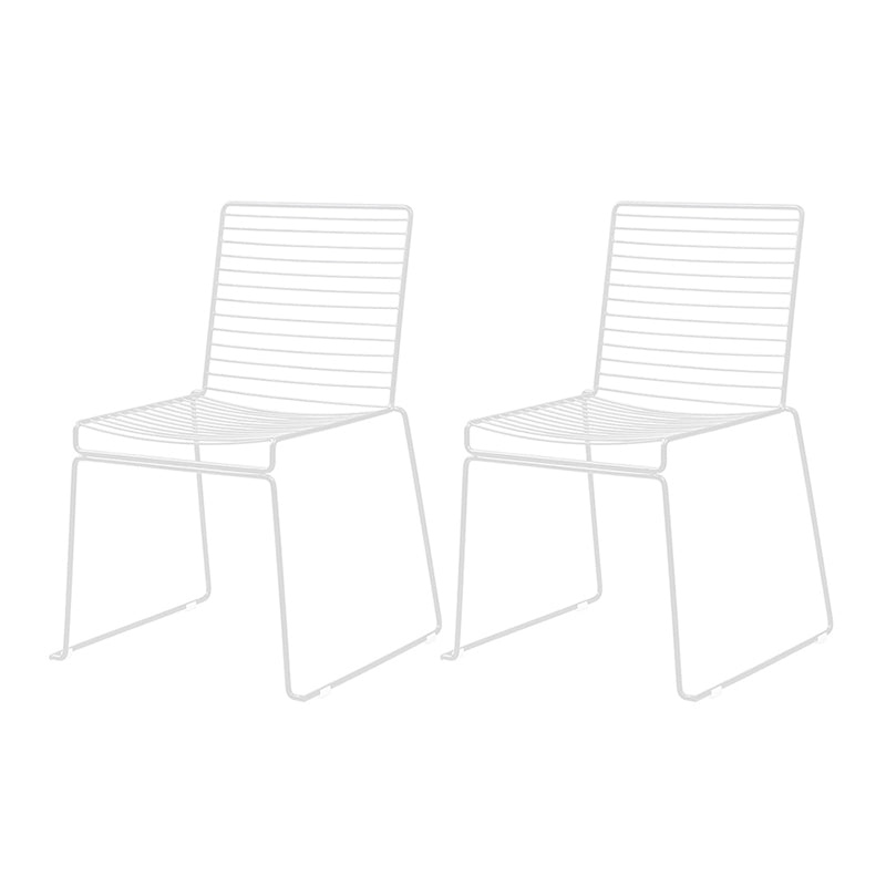 Contemporary Outdoor Bistro Chairs Metal Stacking Outdoors Dining Chairs