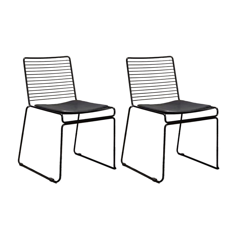 Contemporary Outdoor Bistro Chairs Metal Stacking Outdoors Dining Chairs