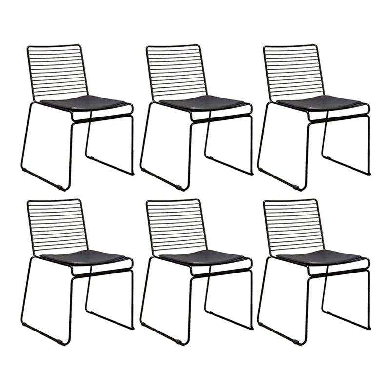 Contemporary Outdoor Bistro Chairs Metal Stacking Outdoors Dining Chairs