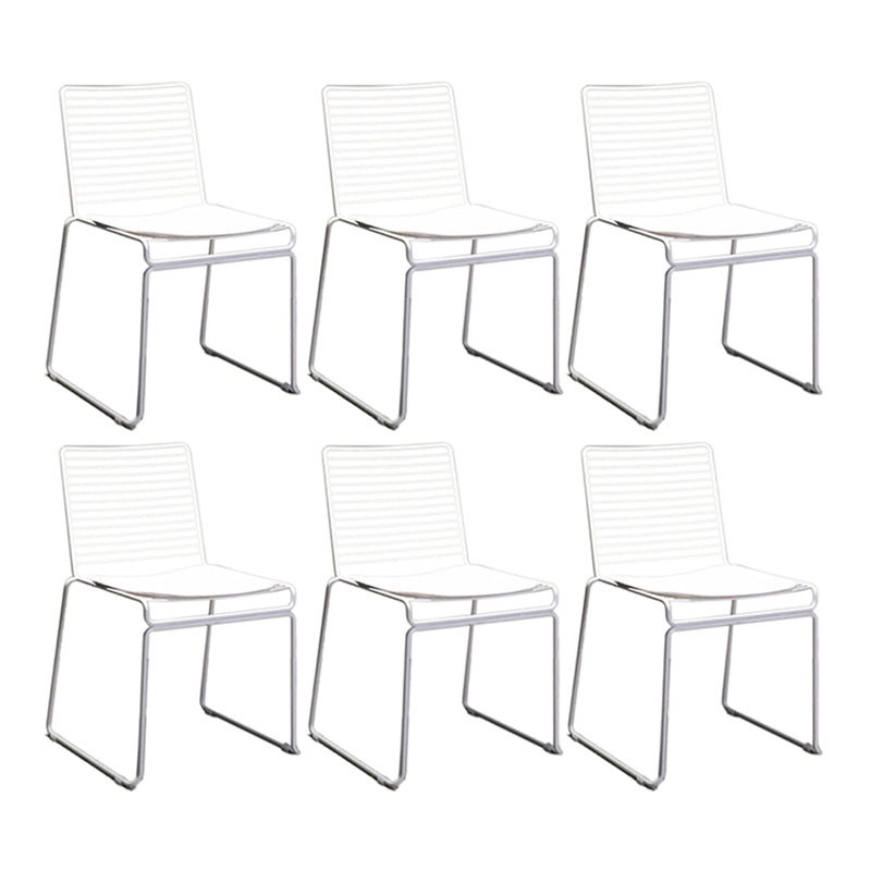 Contemporary Outdoor Bistro Chairs Metal Stacking Outdoors Dining Chairs