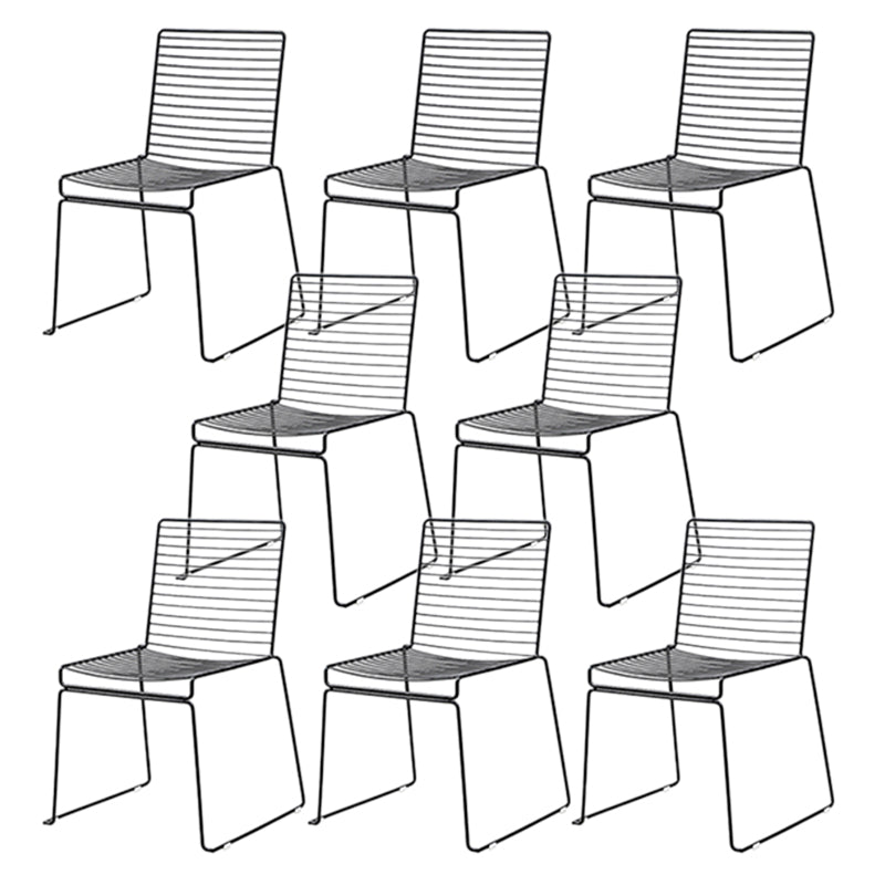 Contemporary Outdoor Bistro Chairs Metal Stacking Outdoors Dining Chairs