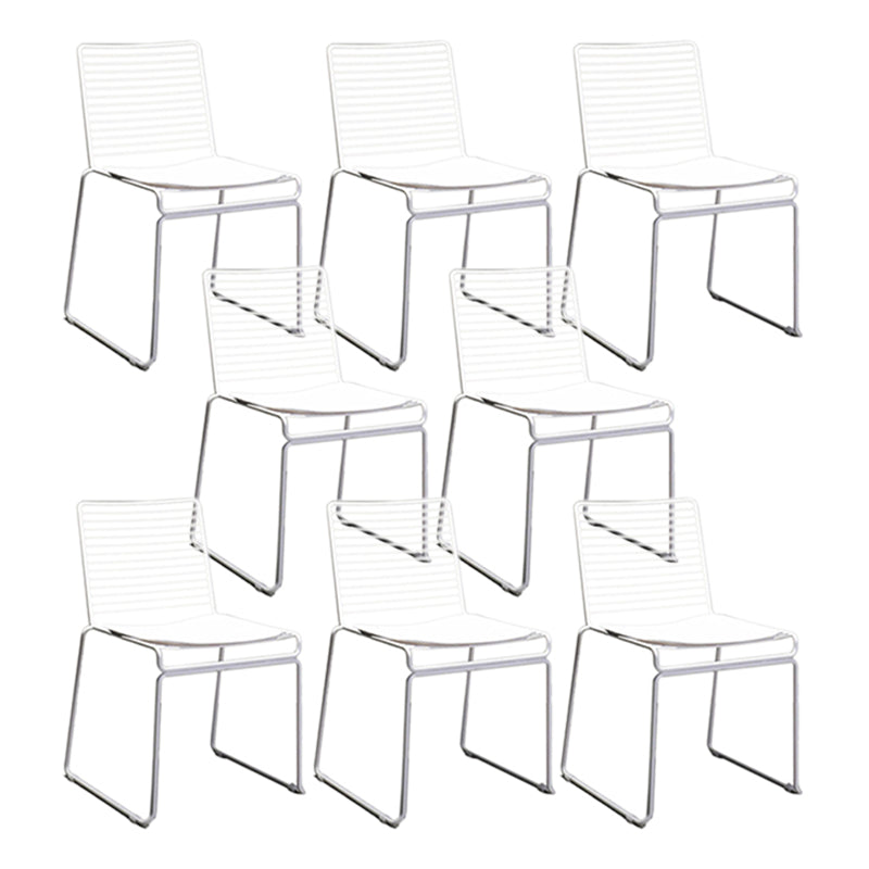 Contemporary Outdoor Bistro Chairs Metal Stacking Outdoors Dining Chairs