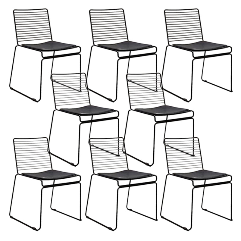 Contemporary Outdoor Bistro Chairs Metal Stacking Outdoors Dining Chairs