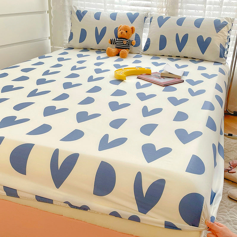 Cartoon Print Sheets Cotton Fade Resistant Non-Pilling Soft Bed Sheet Set