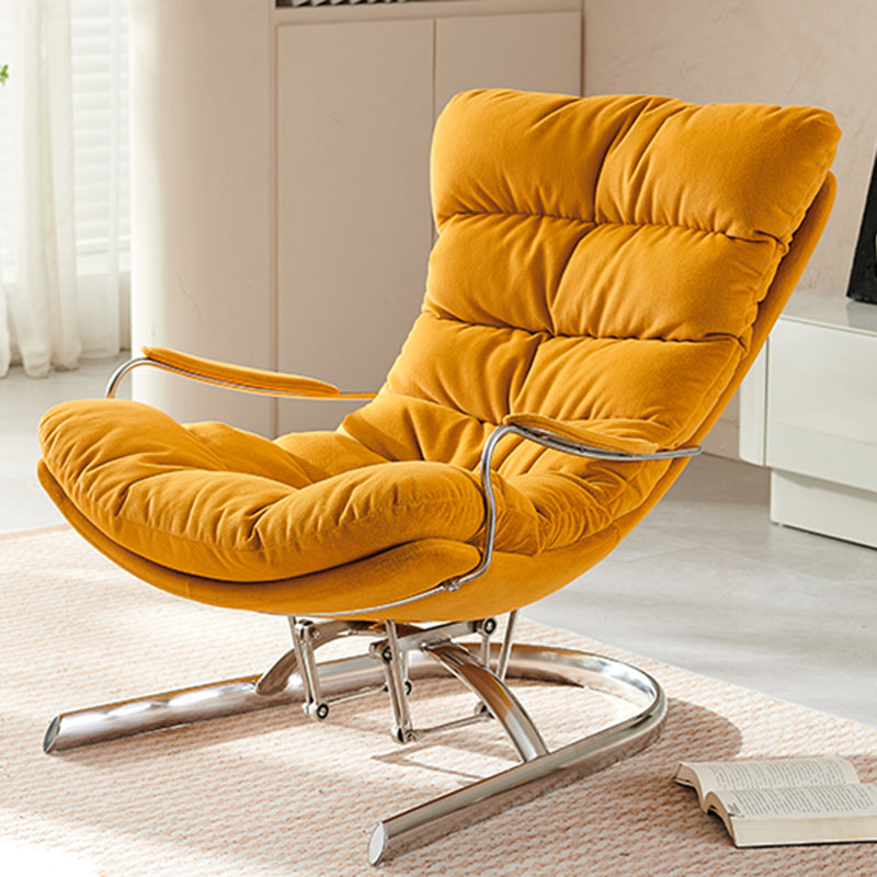 Yellow Standard Recliner with Extended Footrest in Microsuede