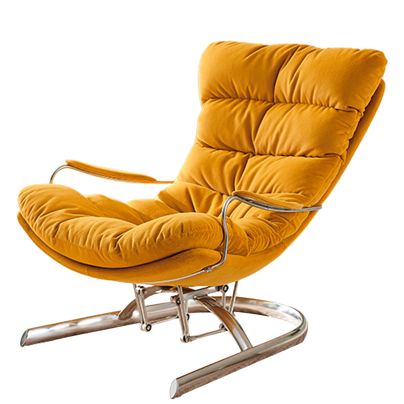 Yellow Standard Recliner with Extended Footrest in Microsuede