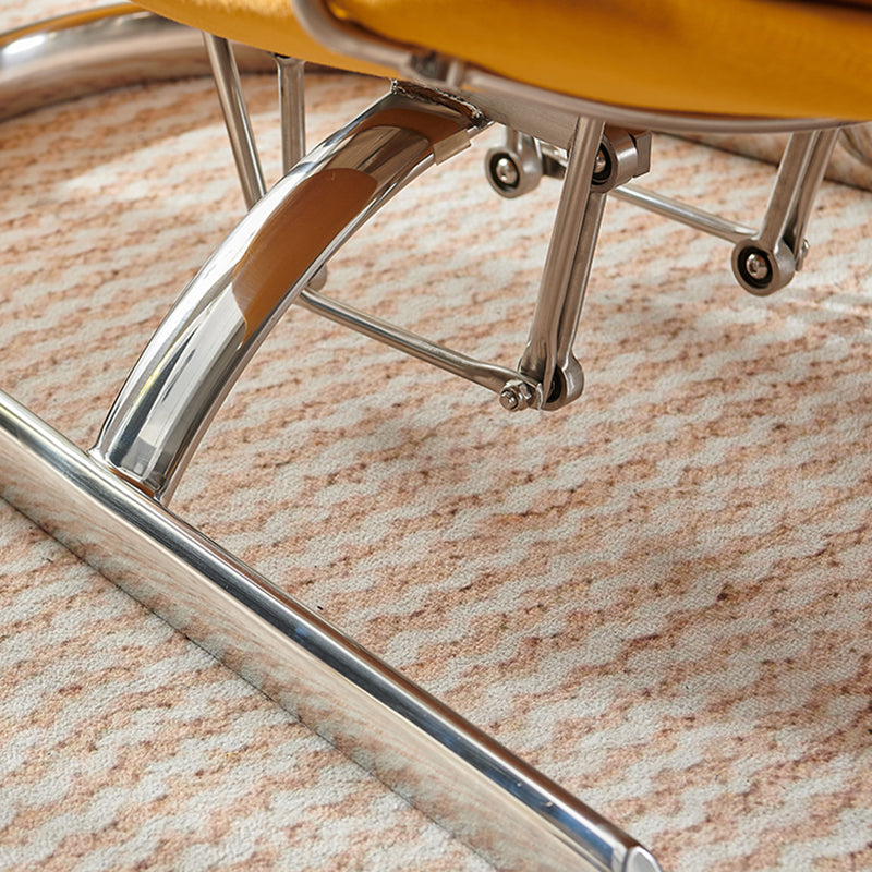 Yellow Standard Recliner with Extended Footrest in Microsuede