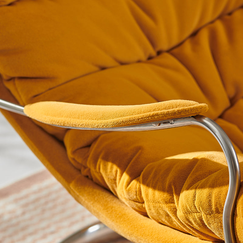 Yellow Standard Recliner with Extended Footrest in Microsuede