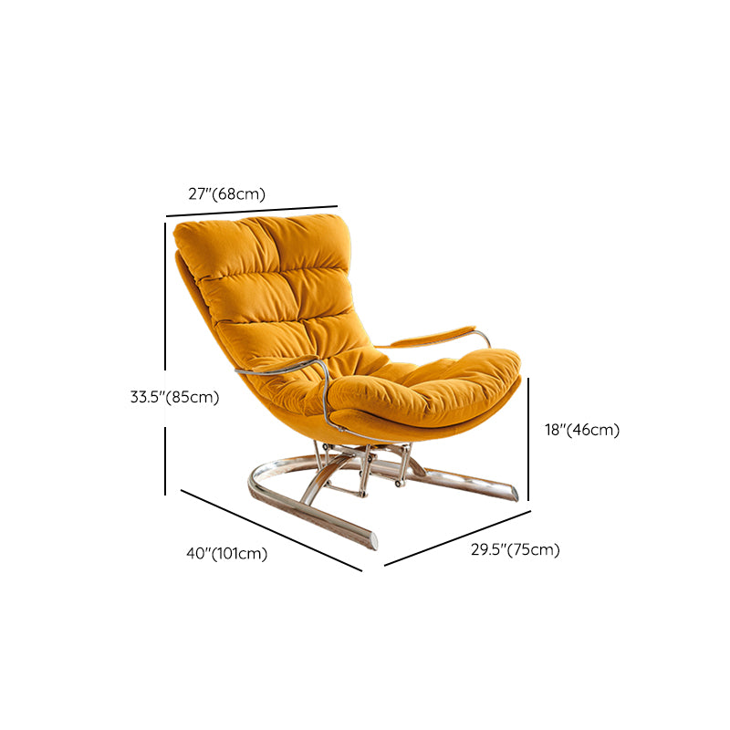 Yellow Standard Recliner with Extended Footrest in Microsuede