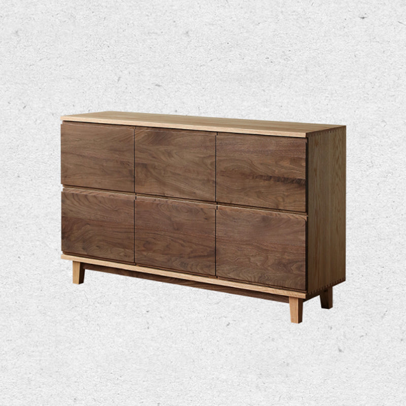 Glam Buffet Table Solid Wood Sideboard Table with Doors for Dining Room