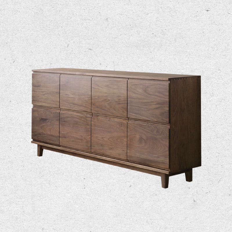 Glam Buffet Table Solid Wood Sideboard Table with Doors for Dining Room