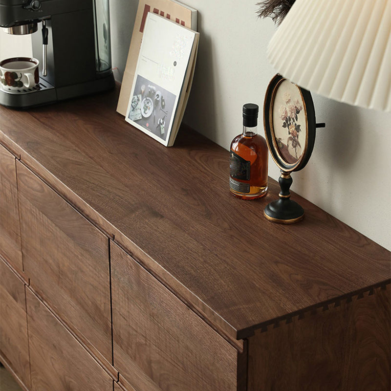 Glam Buffet Table Solid Wood Sideboard Table with Doors for Dining Room