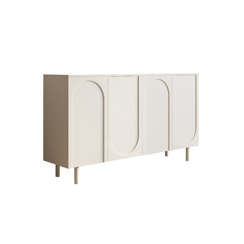 Modern Rectangular White Buffet Sideboard Engineered Wood Dining Server