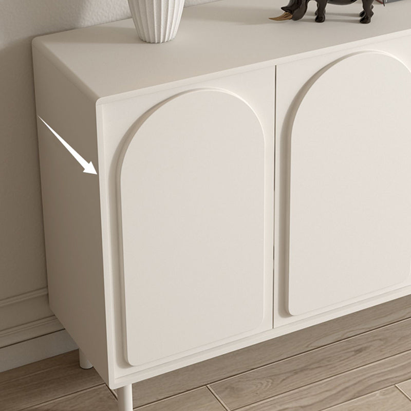 Modern Rectangular White Buffet Sideboard Engineered Wood Dining Server