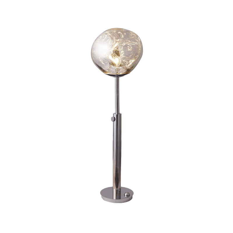 Chrome/Rose Gold Lava-Like Floor Stand Light Designer LED Acrylic Reading Floor Lamp with Expansion Bar