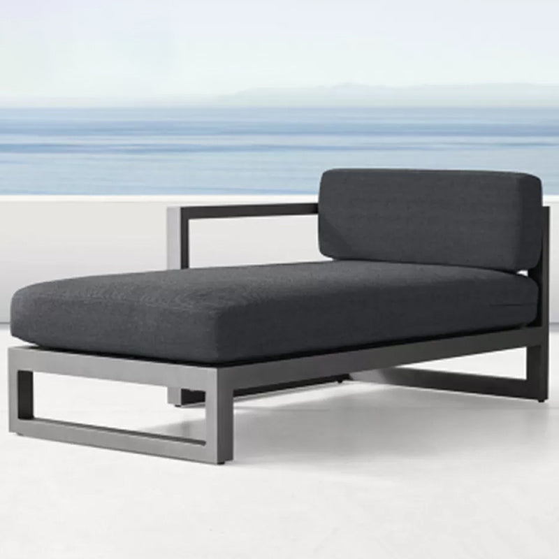 Modern & Contemporary Outdoor Loveseat UV Resistant Gray Fabric Cushion