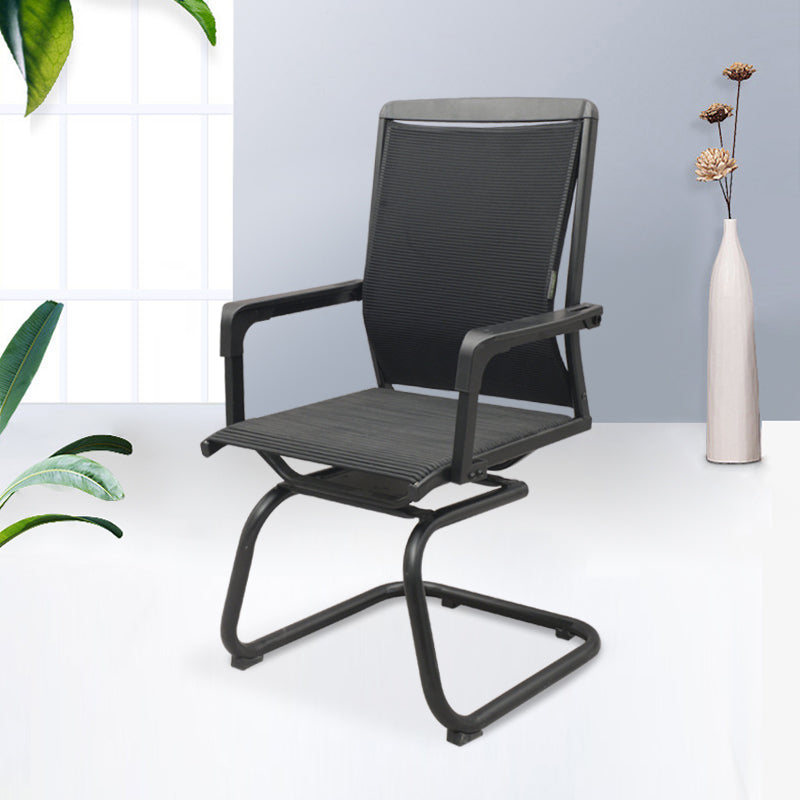 Contemporary Arms Included Desk Chair Mesh Back Conference Chair for Office