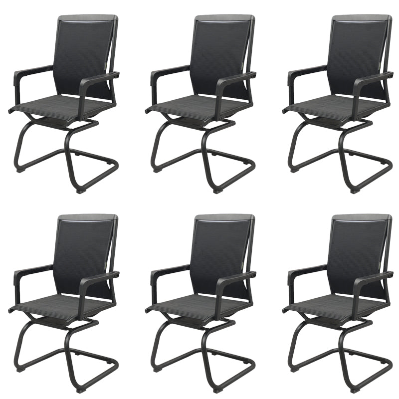 Contemporary Arms Included Desk Chair Mesh Back Conference Chair for Office