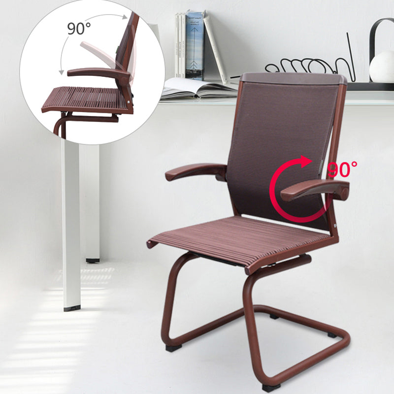 Contemporary Arms Included Desk Chair Mesh Back Conference Chair for Office