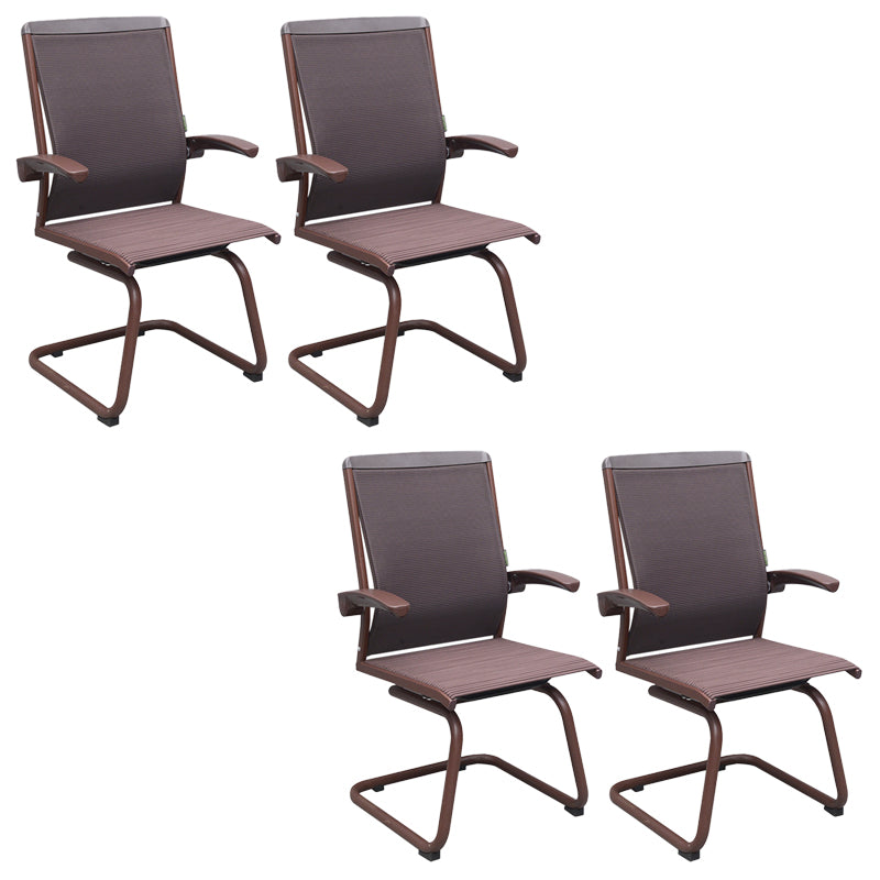 Contemporary Arms Included Desk Chair Mesh Back Conference Chair for Office