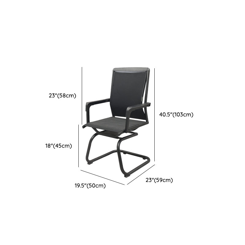 Contemporary Arms Included Desk Chair Mesh Back Conference Chair for Office