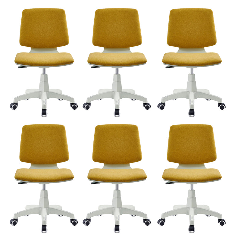 Modern Desk Chair Fabric Low Back Conference Chair with Wheels