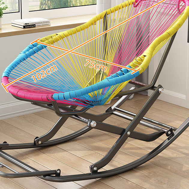 Iron Base Modern Rocking Chair Leisure Lounge Lazy Chair for Balcony