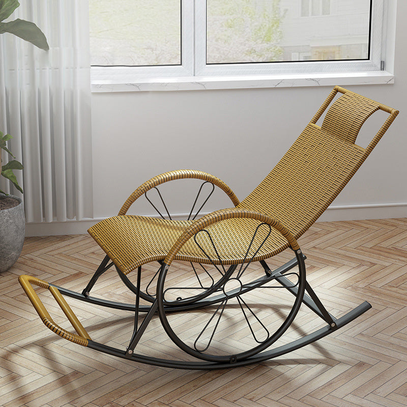 Iron Base Modern Rocking Chair Leisure Lounge Lazy Chair for Balcony