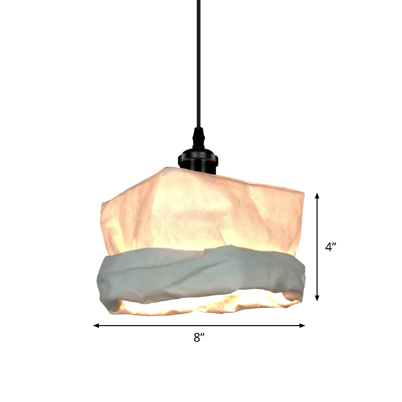 Luce a ciondolo a goccia simile a un sack Light moderno Kraft Kraft LAMPAGNO LED AFFITTO LED in bianco