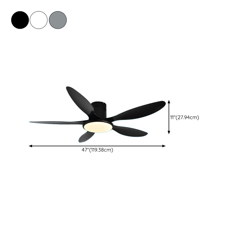 Minimalism LED Ceiling Fan 5-Blade Fan Lighting for Dining Room