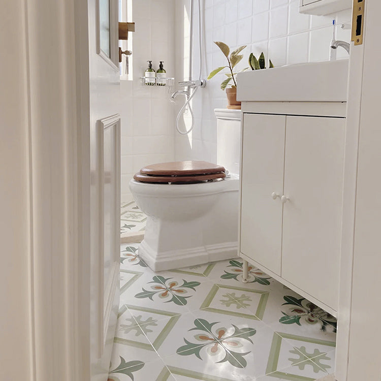 Patterned Singular Tile Ceramic Floor Tile with Square Shape