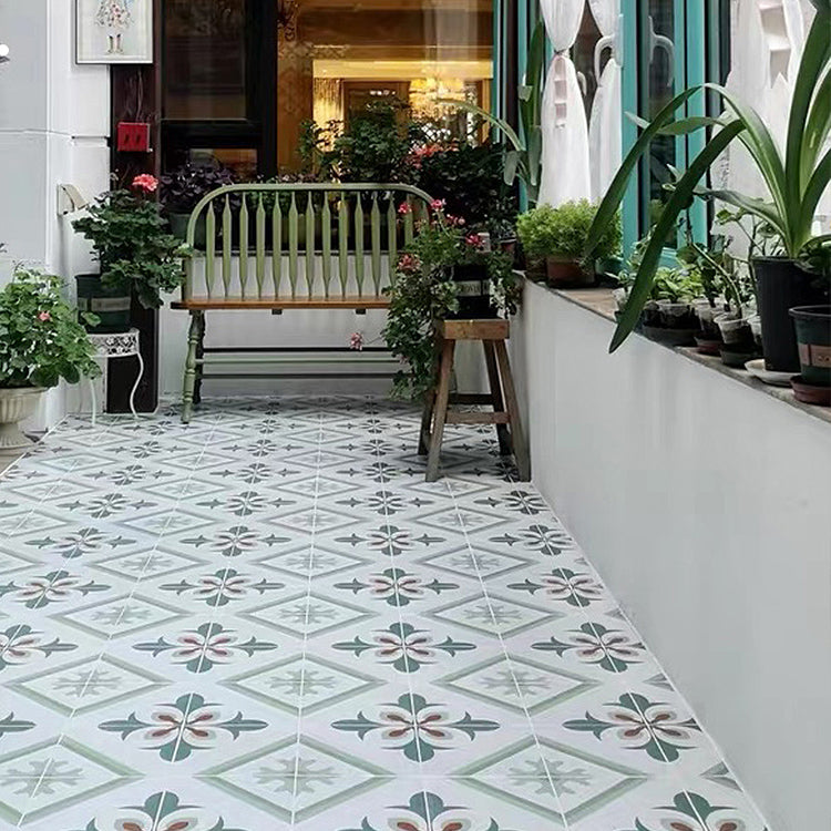 Patterned Singular Tile Ceramic Floor Tile with Square Shape