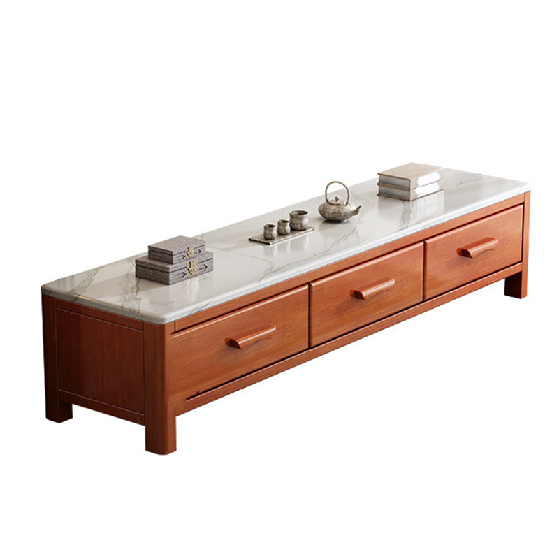 Scandinavian Media Console Stone TV Stand Console with Drawers