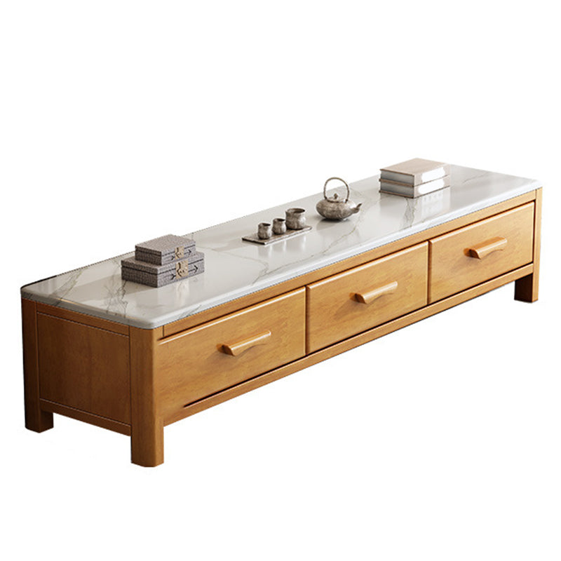 Scandinavian Media Console Stone TV Stand Console with Drawers