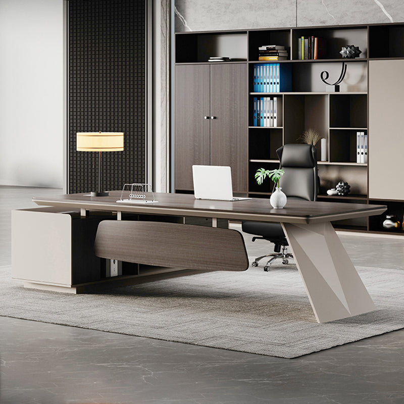 Contemporary Office Desk Artificial Wood L-Shape Writing Desk for Office