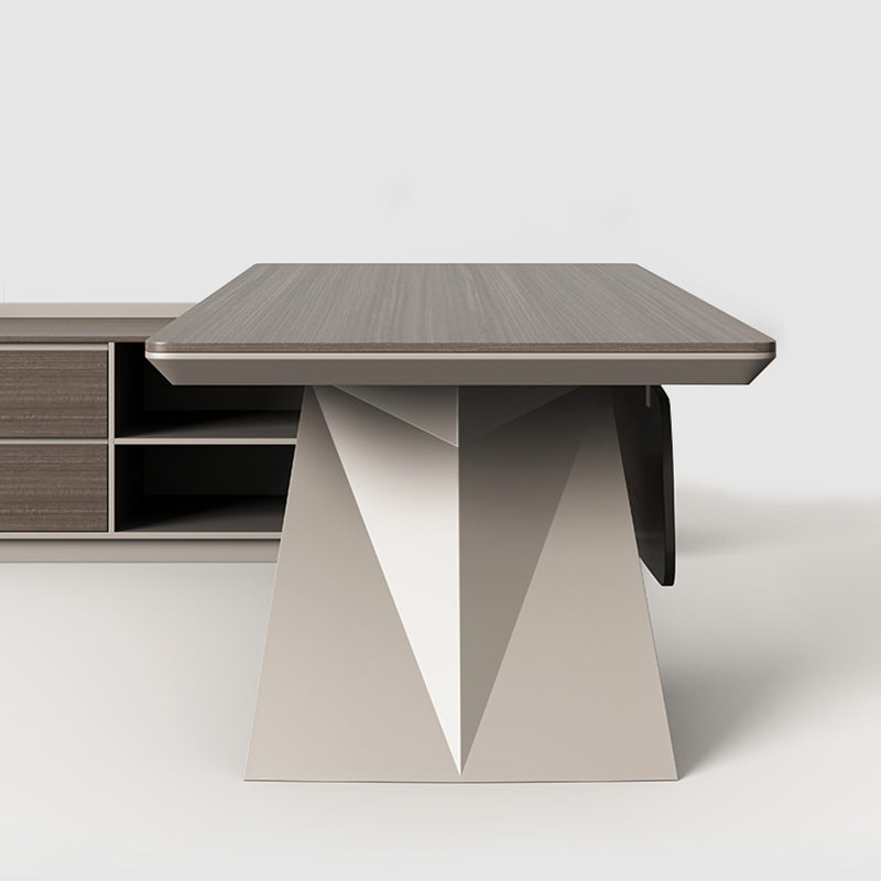 Contemporary Office Desk Artificial Wood L-Shape Writing Desk for Office