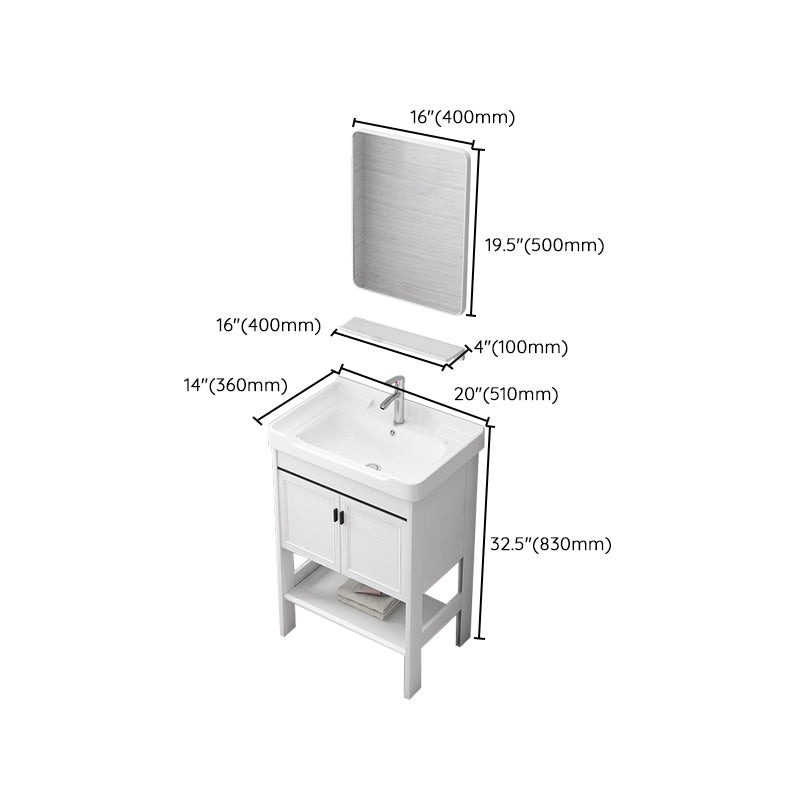 Freestanding Bathroom Sink Vanity Glam Single-Sink Bathroom Vanity