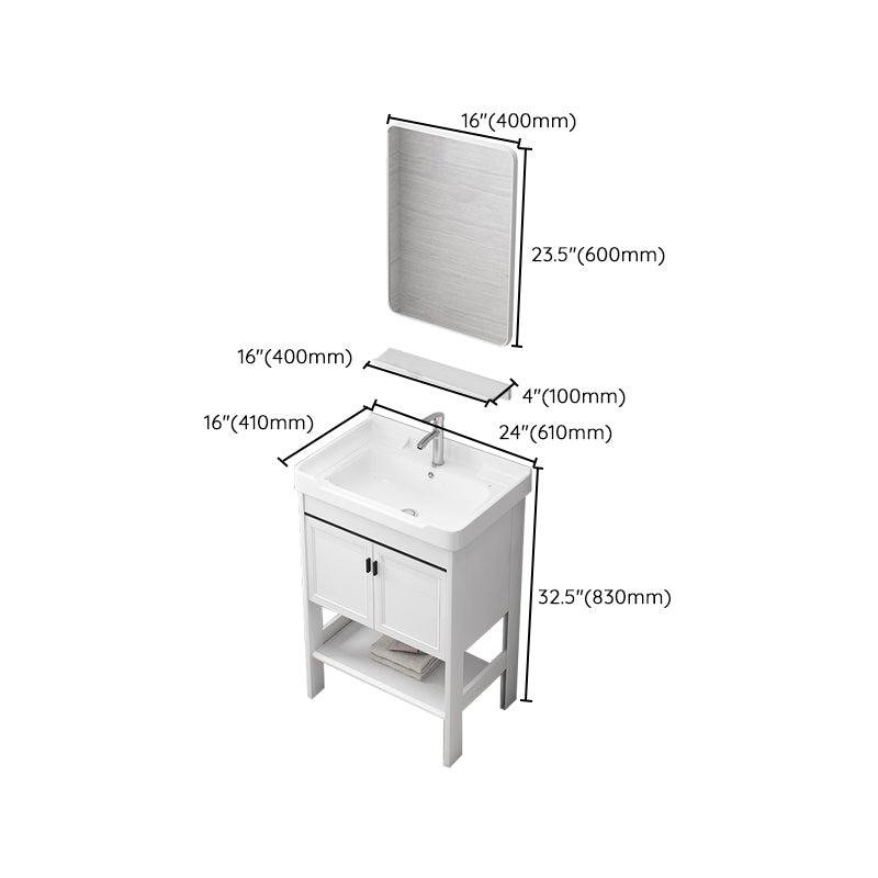 Freestanding Bathroom Sink Vanity Glam Single-Sink Bathroom Vanity