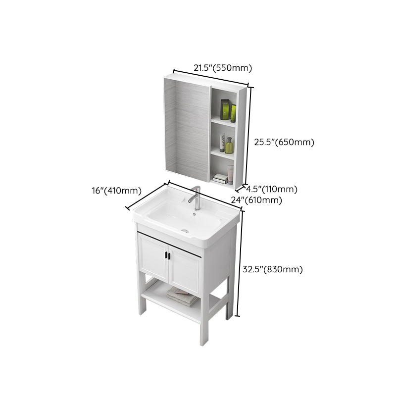 Freestanding Bathroom Sink Vanity Glam Single-Sink Bathroom Vanity