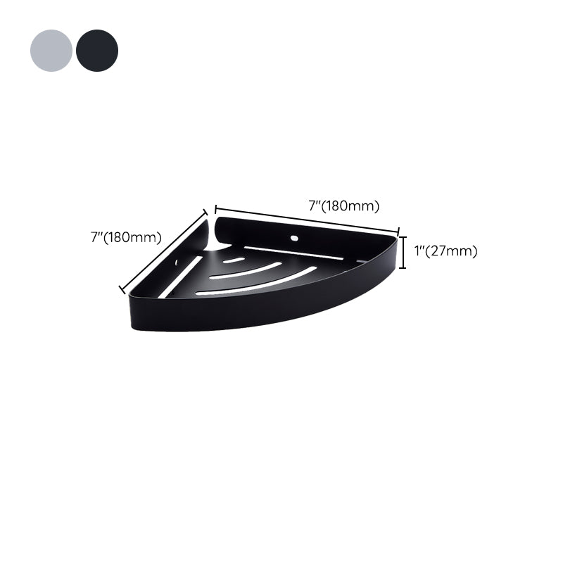 Silver/Black Bathroom Accessory Set Modern 1/2/3 - Piece Bath Shelf