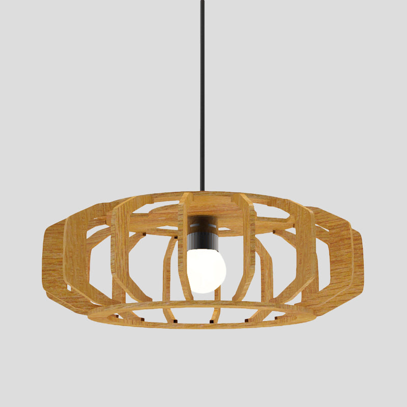 Frame lanterna A sostenere il soffitto in legno in stile Asia 1 lampadina lampada sospensione del soggiorno