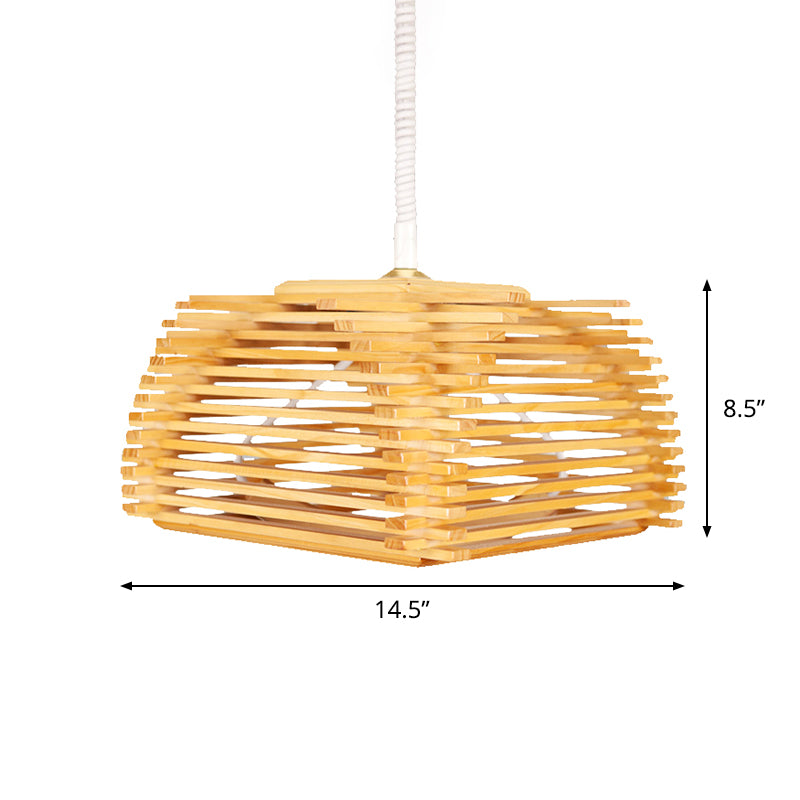 Lighting a sospensione giapponese Lighting Wood Bar 1 lampadina per sospensione del soffitto in lampadina