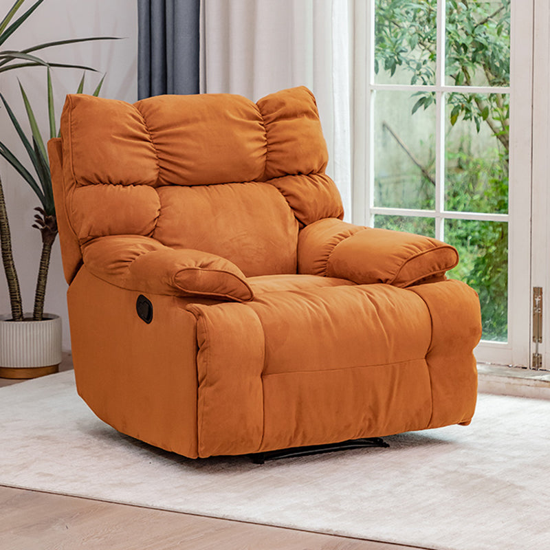 Modern Microsuede Standard Recliner with Independent Foot and Tufted