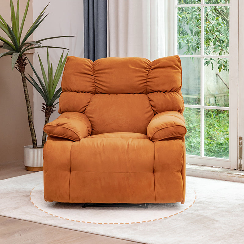 Modern Microsuede Standard Recliner with Independent Foot and Tufted