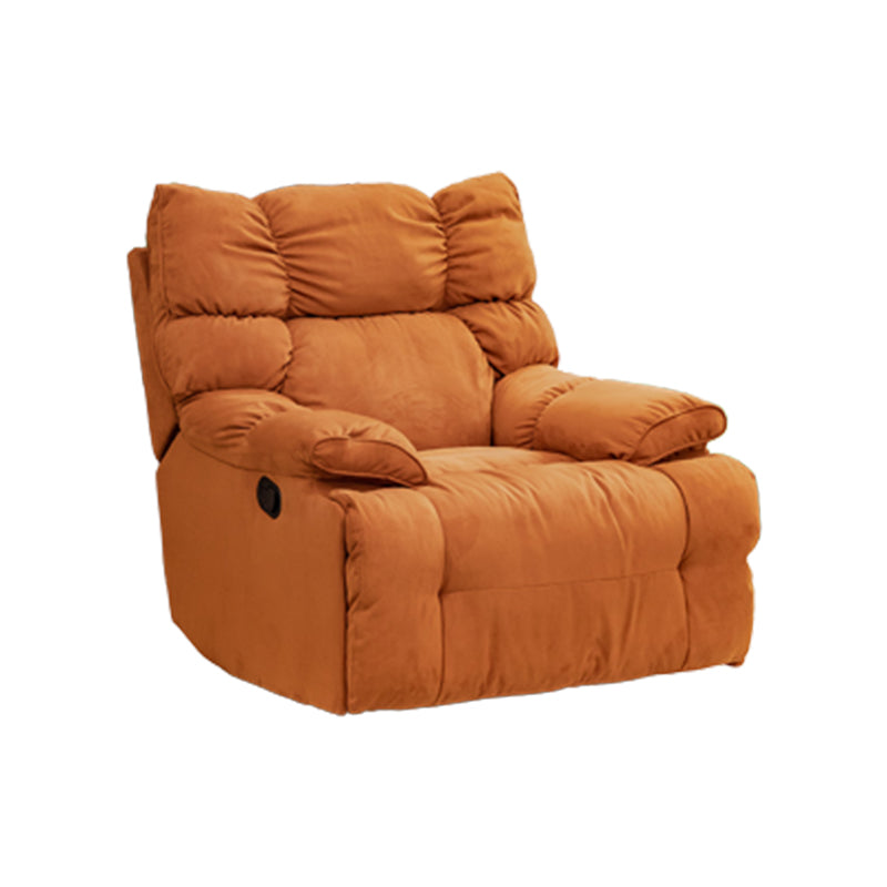 Modern Microsuede Standard Recliner with Independent Foot and Tufted